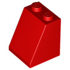 LEGO 3678b red Slope 65 2 x 2 x 2 with Bottom Tube (rood dakpan)*